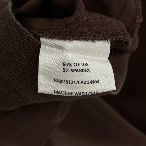 EILEEN FISHER Brown Cotton Pull On Side Zip Lightweight Trouser Pants Size XS - Picture 7 of 7